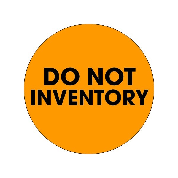 Bsc Preferred 1 1/4 x 2'' - ''Do Not Inventory - Date'' Fluorescent Red Labels BUY00019776 - main